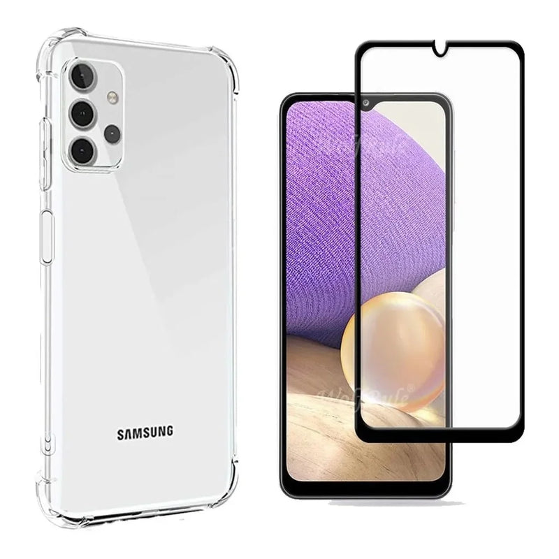 Kit Capa Capinha Anti Shock Samsung Galaxy A32 + Pelicula Vidro 3D/9D