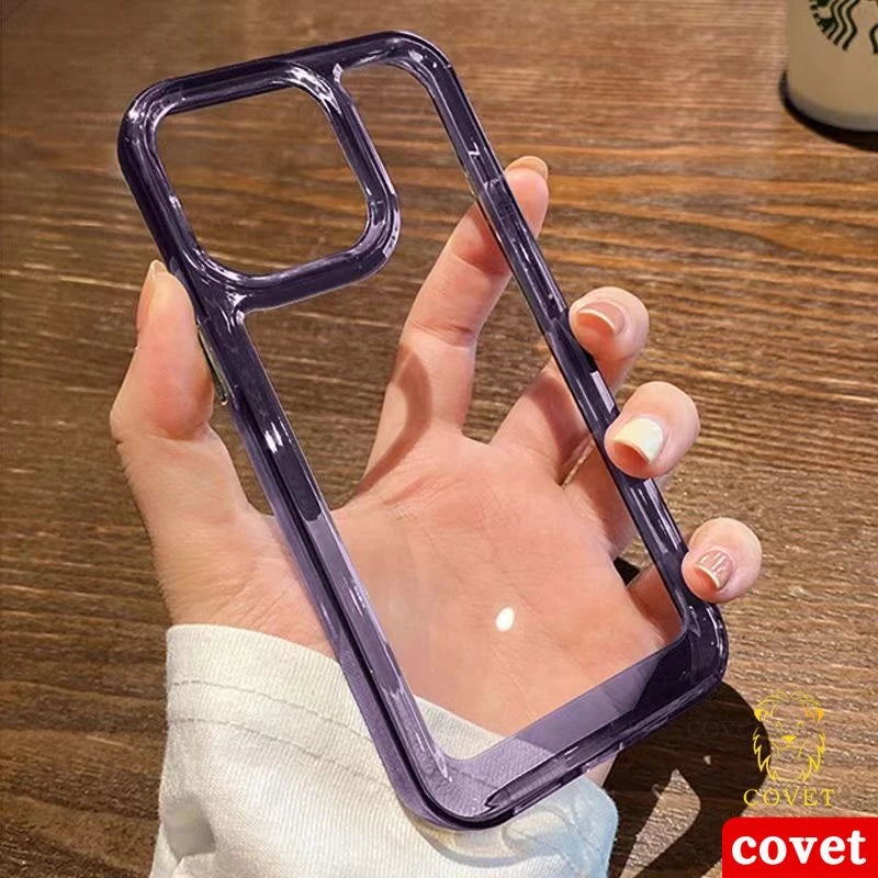 COVET Capa Transparente Anti-Impacto De Alta Qualidade Case Capa Capinha De Celular Para iPhone 13 12 11 Pro MAX XS XS MAX XR 7 + 8 Plus SE 2020