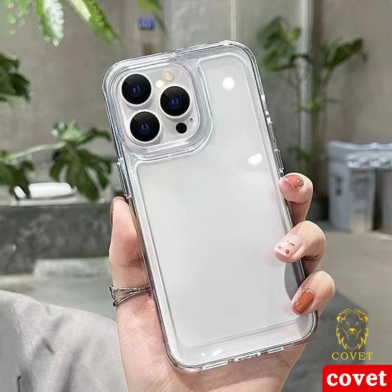 COVET Capa Transparente Anti-Impacto De Alta Qualidade Case Capa Capinha De Celular Para iPhone 13 12 11 Pro MAX XS XS MAX XR 7 + 8 Plus SE 2020